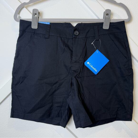 NWT Columbia Mid Rise Cotton Kenzie Cove 6” Inseam Bermuda Short Black Size 4 - Picture 1 of 7